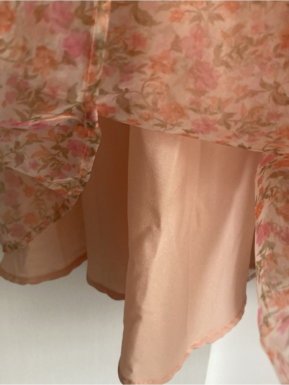 Zara Long ORGANZA FLORAL DRESS RUFFLED STRAP FLOWY BLOGGER FAVORITE SIZE S NWT - Picture 9 of 10